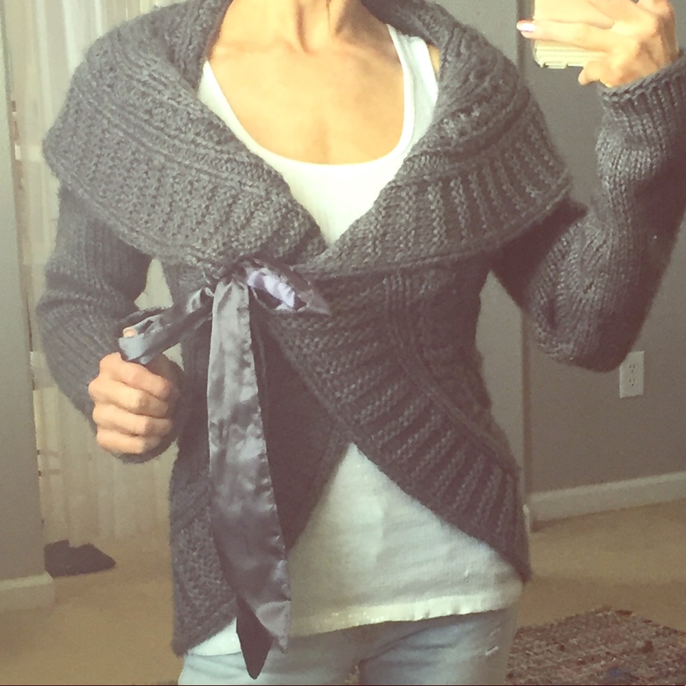 Wrap Sweater w/ Tie
